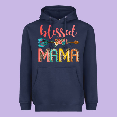 Blessed Mama Heavyweight Hoodie Designed By Jahusdesignshop