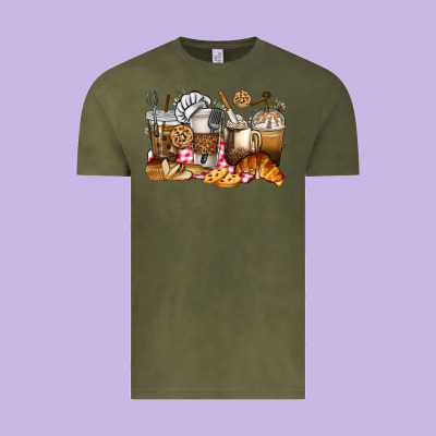 Vintage Tee bakery coffee cups