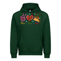 Forest Green Peace Love Tacos Urban Hoodie - BundleAndBundleShop