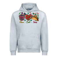 Heather Grey Peace Love Tacos Urban Hoodie - BundleAndBundleShop