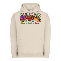 Pigment French Oak Peace Love Tacos Urban Hoodie - BundleAndBundleShop