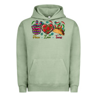 Pigment Oil Green Peace Love Tacos Urban Hoodie - BundleAndBundleShop