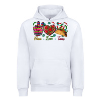White Peace Love Tacos Urban Hoodie - BundleAndBundleShop