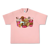 Salmon dachshund coffee cups Urban Heavy Tee - Zillion Design Studio