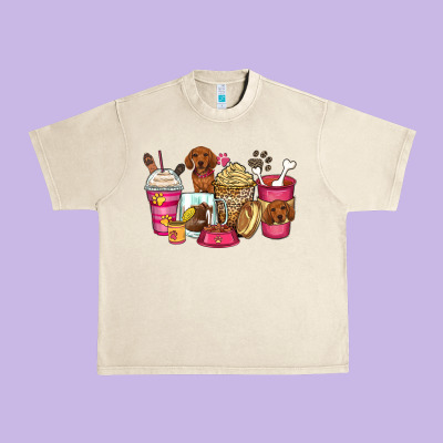 Urban Heavy Tee dachshund coffee cups