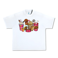 White dachshund coffee cups Urban Heavy Tee - Zillion Design Studio