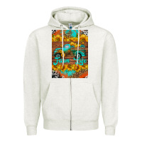 Oatmeal Heather farm life and truck air freshener Zipper Hoodie - HRA Design Shop