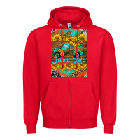 Red farm life and truck air freshener Zipper Hoodie - HRA Design Shop