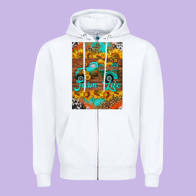 Farm Life And Truck Air Freshener Zipper Hoodie Designed By Hra Design Shop