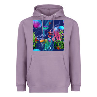 Lavender undersea Heavyweight Hoodie - BundleAndBundleShop