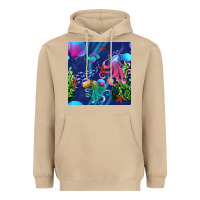 Mushroom undersea Heavyweight Hoodie - BundleAndBundleShop
