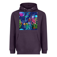 Plum undersea Heavyweight Hoodie - BundleAndBundleShop