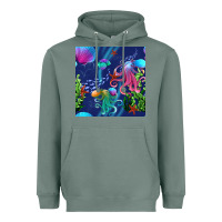Sage undersea Heavyweight Hoodie - BundleAndBundleShop
