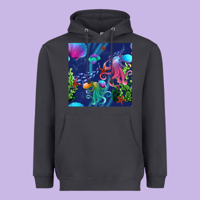 Undersea Heavyweight Hoodie Designed By Bundleandbundleshop