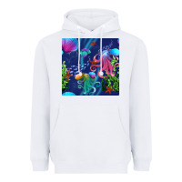 White undersea Heavyweight Hoodie - BundleAndBundleShop