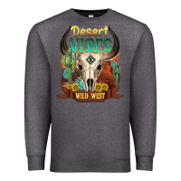 Charcoal Heather desert vibes wild west Premium Sweatshirt - NancyCooperArtShop