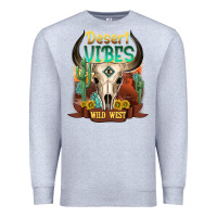 Heather Grey desert vibes wild west Premium Sweatshirt - NancyCooperArtShop