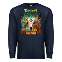 Navy desert vibes wild west Premium Sweatshirt - NancyCooperArtShop