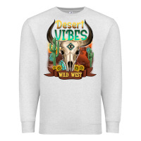Oatmeal Heather desert vibes wild west Premium Sweatshirt - NancyCooperArtShop