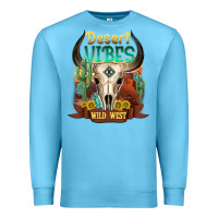 Ocean Blue desert vibes wild west Premium Sweatshirt - NancyCooperArtShop