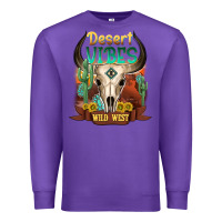 Purple desert vibes wild west Premium Sweatshirt - NancyCooperArtShop