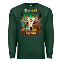 Sports Green desert vibes wild west Premium Sweatshirt - NancyCooperArtShop