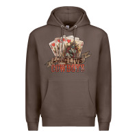 Coffee long live cowboys cards Premium Hoodie - NancyCooperArtShop