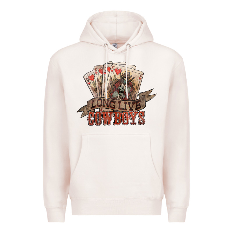 Long Live Cowboys Cards Premium Hoodie by NancyCooperArtShop | Teevron