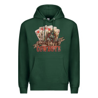 Sports Green long live cowboys cards Premium Hoodie - NancyCooperArtShop