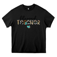 Black blessed teacher Heavy Core Tee - CowhideDigitalArt