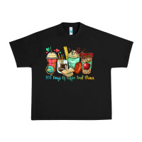 Black 100 days of coffee and chaos coffee cups Urban Heavy Tee - Zillion Design Studio