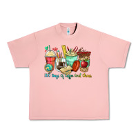 Salmon 100 days of coffee and chaos coffee cups Urban Heavy Tee - Zillion Design Studio