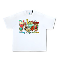 White 100 days of coffee and chaos coffee cups Urban Heavy Tee - Zillion Design Studio