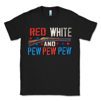 Black Red white and pew pew pew Classic Tee - CowGirlArtShop