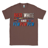 Chestnut Red white and pew pew pew Classic Tee - CowGirlArtShop
