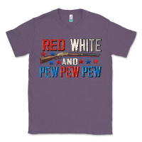 Lavender Red white and pew pew pew Classic Tee - CowGirlArtShop