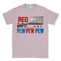 Lilac Red white and pew pew pew Classic Tee - CowGirlArtShop