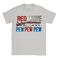 Moon Dust Red white and pew pew pew Classic Tee - CowGirlArtShop
