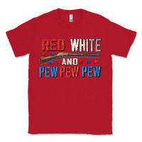 Red Red white and pew pew pew Classic Tee - CowGirlArtShop