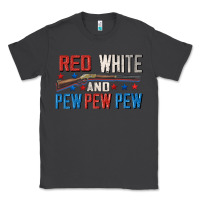Smoke Red white and pew pew pew Classic Tee - CowGirlArtShop