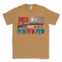 Toasted Coconut Red white and pew pew pew Classic Tee - CowGirlArtShop