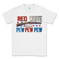 White Red white and pew pew pew Classic Tee - CowGirlArtShop