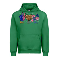 Emerald Peace Love Cheer Urban Hoodie - BundleAndBundleShop