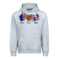 Heather Grey Peace Love Cheer Urban Hoodie - BundleAndBundleShop