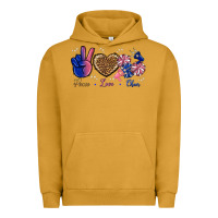 Pigment Peanut Butter Peace Love Cheer Urban Hoodie - BundleAndBundleShop