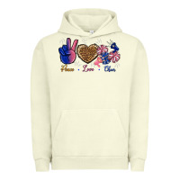 Pigment Pistachio Peace Love Cheer Urban Hoodie - BundleAndBundleShop