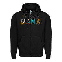 Black blessed mama Zipper Hoodie - CowhideDigitalArt