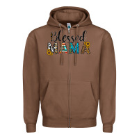 Chestnut blessed mama Zipper Hoodie - CowhideDigitalArt
