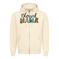 Sandshell blessed mama Zipper Hoodie - CowhideDigitalArt