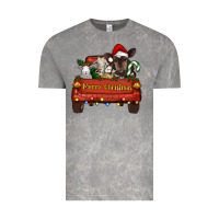 Cloud Rock Merry Christmas Truck Farm Animals Vintage Tee - RanaPortraitStore